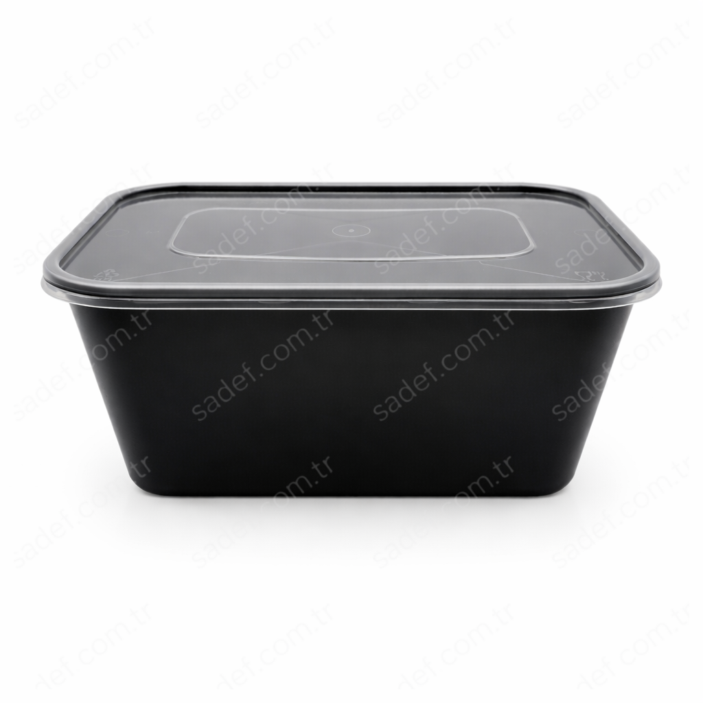 1000 CC DİKDÖRTGEN MİKRODALGA IML SİYAH 32,50 GR KAP + KAPAK 250 ADET