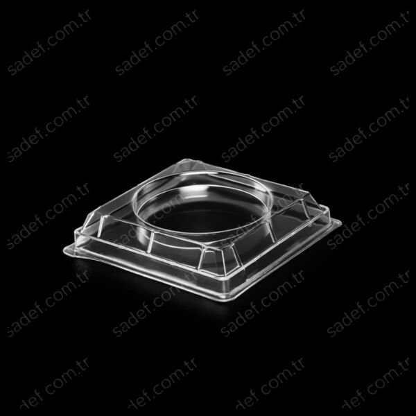 LD-24 DÜZ KAPAK 74X74 MM ( MC24 KAPAĞI ) ŞEFFAF 1440 ADET