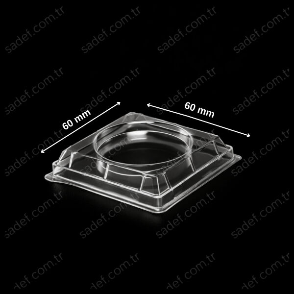 LD-24 DÜZ KAPAK 74X74 MM ( MC24 KAPAĞI ) ŞEFFAF 1440 ADET