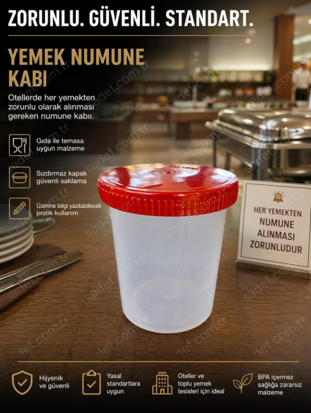 250 CC NUMUNE KABI + KAPAK PP ŞEFFAF 200 ADET