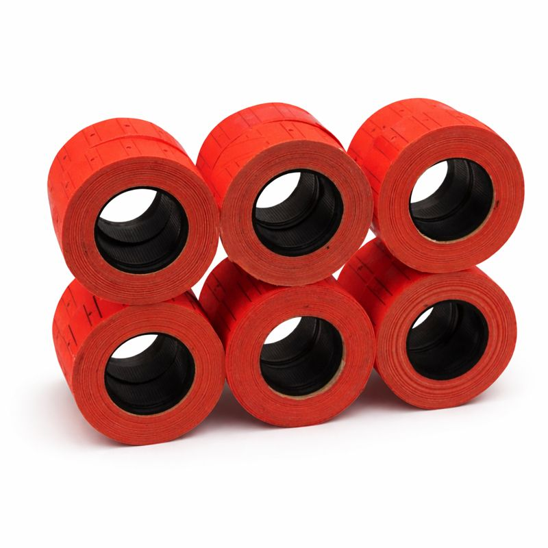 KIRMIZI RENKLİ FİYAT ETİKETİ 600 LÜ*12 RULO