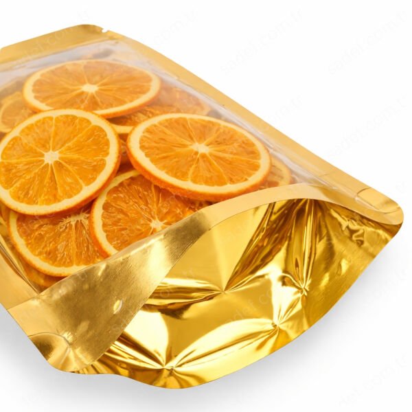 GOLD METALİZE ŞEFFAF KİLİTLİ DOYPACK 13X22,5 2500 ADET