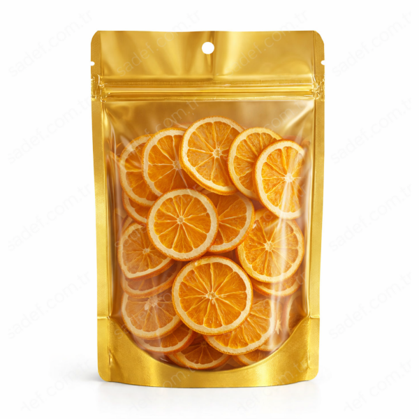 GOLD METALİZE ŞEFFAF KİLİTLİ DOYPACK 16X27 1500 ADET