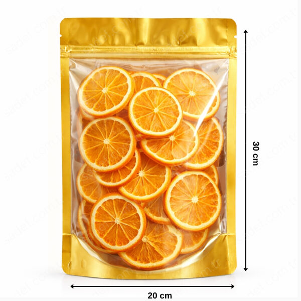 GOLD METALİZE ŞEFFAF KİLİTLİ DOYPACK 20X30 1500 ADET