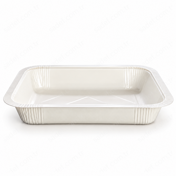 NP-08 255X190X42  MM - 1400 ML FIRINLANABİLİR KARTON KAP BEYAZ 400 ADET