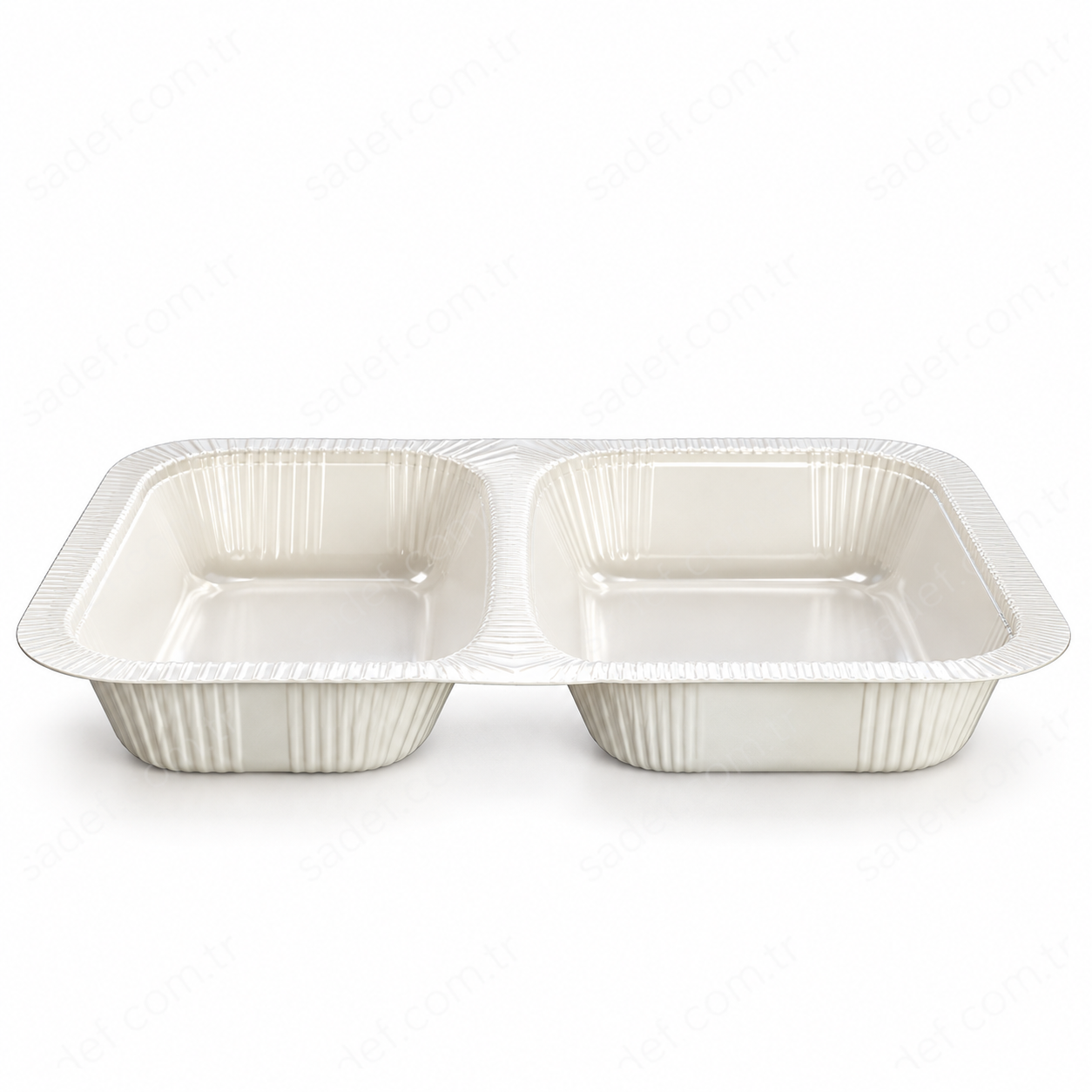 NP-09 255X190X33 MM - 580+380 ML 2 BÖLMELİ FIRINLANABİLİR KARTON KAP BEYAZ 400 ADET