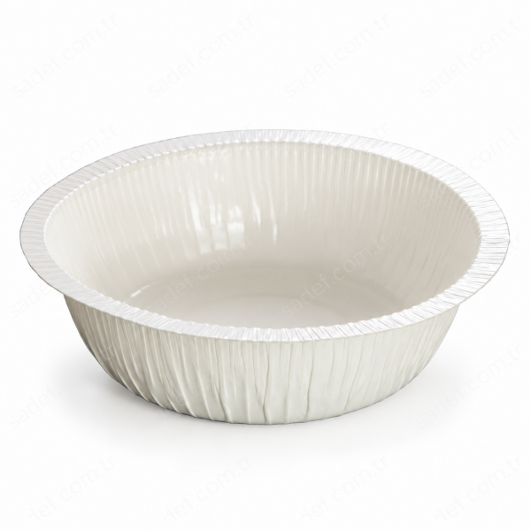 NP-35 Ø160X55 MM - 500 ML FIRINLANABİLİR KARTON KAP  BEYAZ 400 ADET