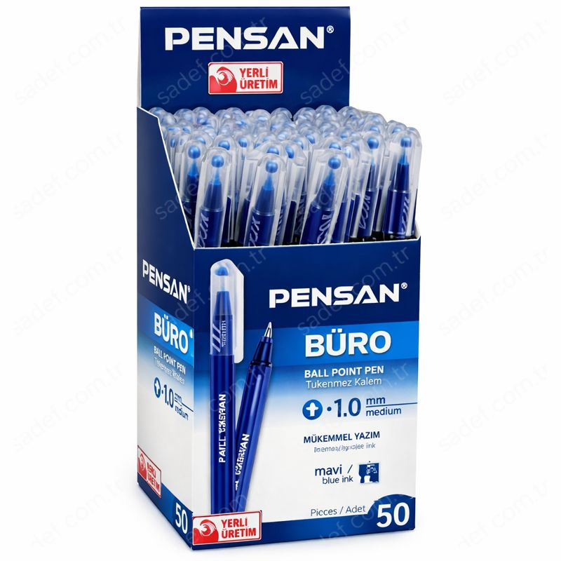 MAVİ - TÜKENMEZ KALEM PENSAN BÜRO 50 AD