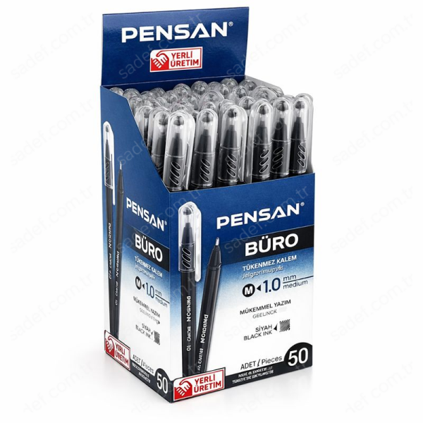 SİYAH - TÜKENMEZ KALEM PENSAN BÜRO 50 AD