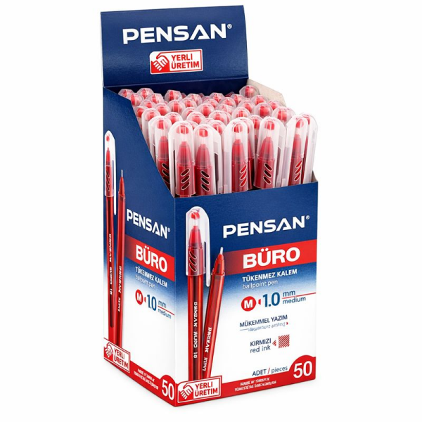 KIRMIZI - TÜKENMEZ KALEM PENSAN BÜRO 50 AD