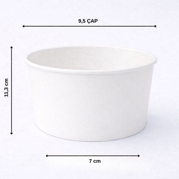 KAPAKSIZ ( CEK - METROSAN ) 16 OZ KARTON ÇORBA KASE BEYAZ 1000 ADET