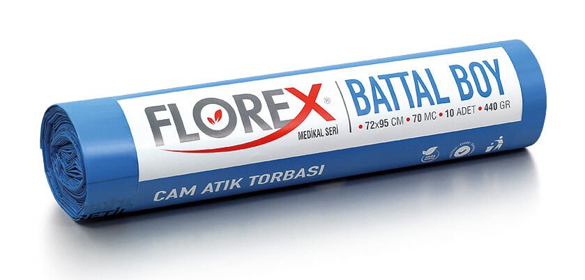 538 CAM ATIK BASKILI BATTAL ÇÖP POŞET 440 GR 10X20 AD 8,8 KG MAVİ