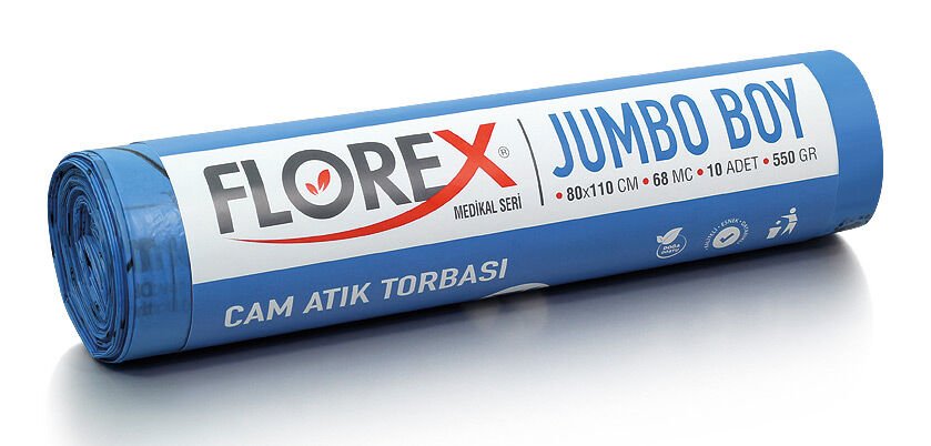 536 CAM ATIK BASKILI JUMBO ÇÖP POŞET 550 GR 10X20 AD 11 KG MAVİ