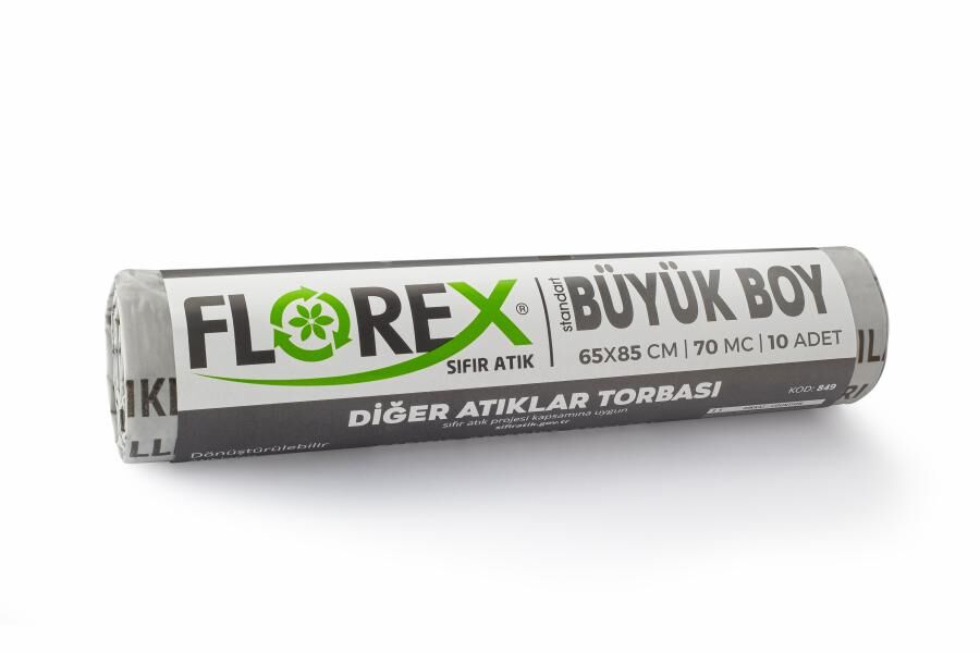 849 DİĞER ATIKLAR BASKILI BÜYÜK BOY ÇÖP POŞET 350 GR 10X20 AD 7 KG GRİ