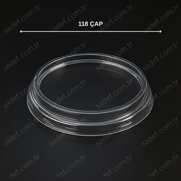 LK-232 DÜZ YÜKSEK KAPAK PET MEZE Ø118 MM LİMERA 6 GR 500 ADET