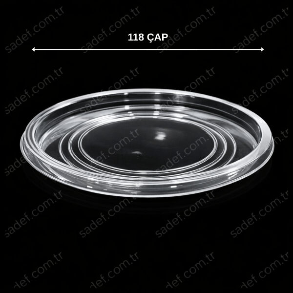 LK-231 DÜZ KAPAK PET MEZE Ø118 MM LİMERA 6 GR 500 ADET