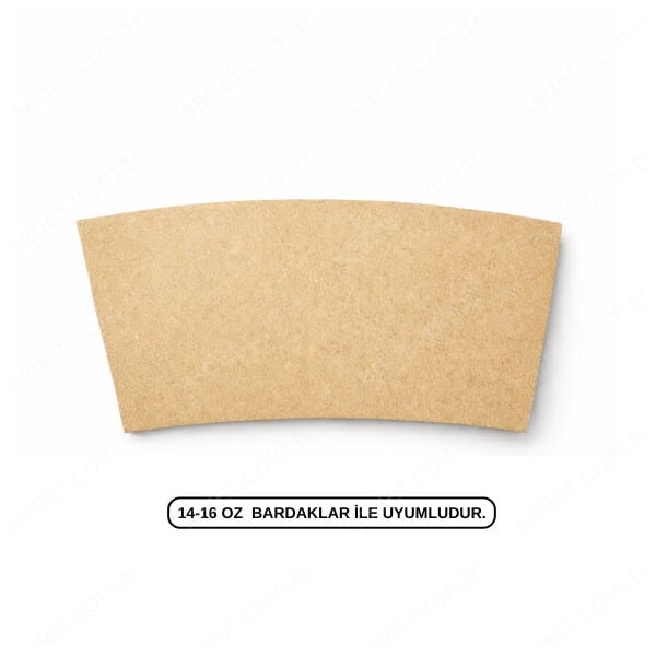 SLEEVE KRAFT BARDAK CEKETİ 14 - 16 OZ 1000 ADET