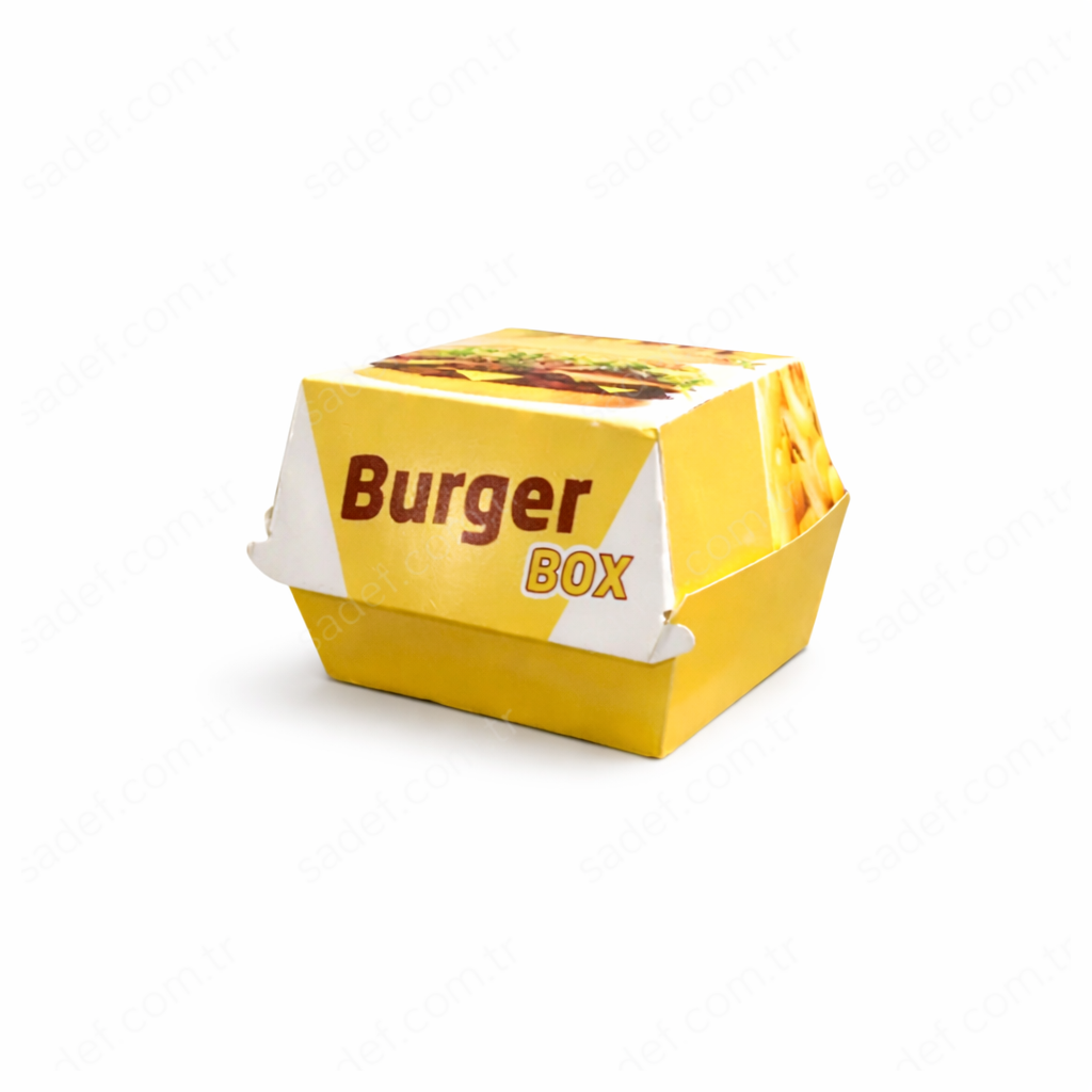 BASKILI HAMBURGER KUTUSU 9X9X7 ( KÜÇÜK BOY ) 100 ADET