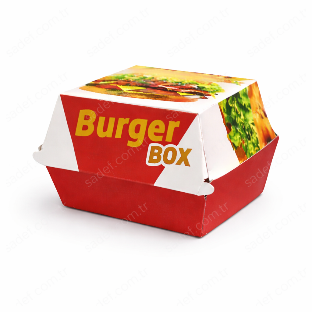 BASKILI HAMBURGER KUTUSU 14X14X9 ( BÜYÜK BOY ) 100 ADET