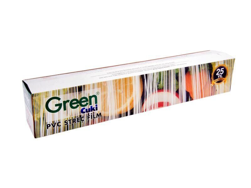 KUTULU GREEN 45X300 M 8 MİKRON STRECH FİLM X 12 ADET