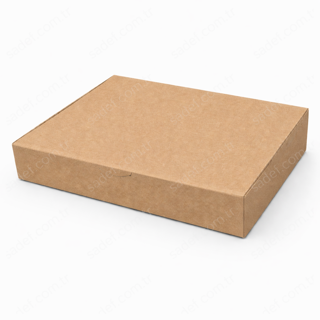 KRAFT ( BASKISIZ ) BAKLAVA KUTUSU 1 KG ( 26X18X4 CM ) 100 AD