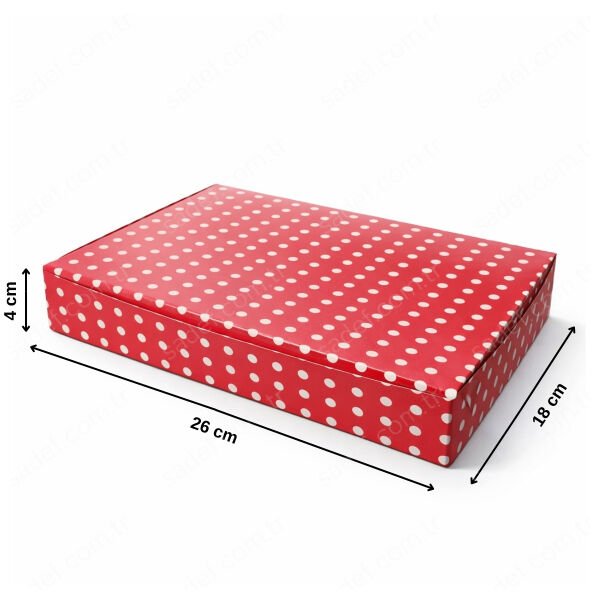 PUANTİYELİ BAKLAVA KUTUSU 1 KG ( 26X18X4 CM ) 100 AD