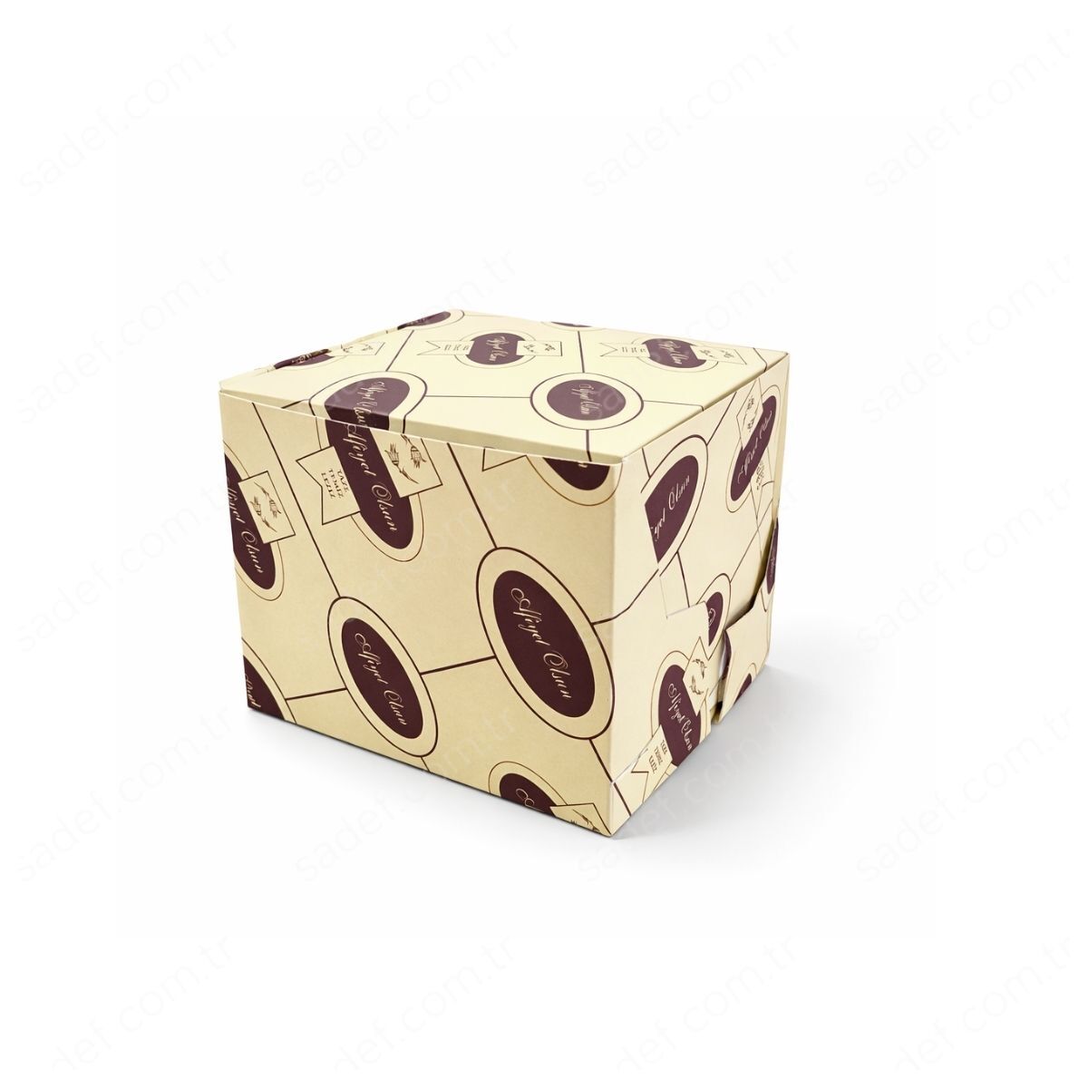 AFİYET OLSUN TEKLİ PASTA KUTUSU ( 11X11X10 CM ) 100 AD