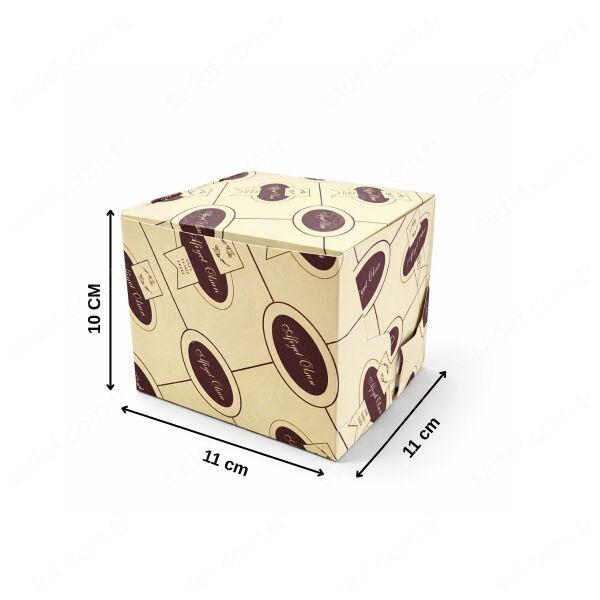 AFİYET OLSUN TEKLİ PASTA KUTUSU ( 11X11X10 CM ) 100 AD