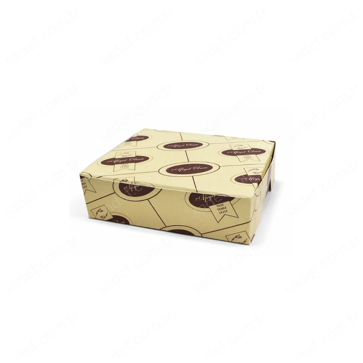 AFİYET OLSUN FOLYOLU KURU PASTA KUTUSU 250 GR ( 14X12X4 ) CM 100 AD
