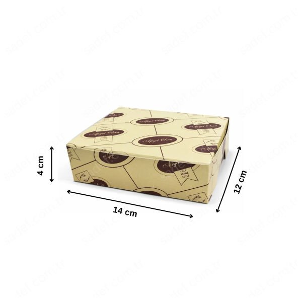 AFİYET OLSUN FOLYOLU KURU PASTA KUTUSU 250 GR ( 14X12X4 ) CM 100 AD