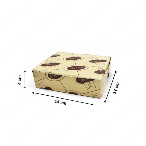 AFİYET OLSUN FOLYOLU KURU PASTA KUTUSU 250 GR ( 14X12X4 ) CM 100 AD