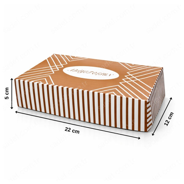 AFİYET OLSUN FOLYOLU KURU PASTA KUTUSU 0,5 KG ( 22X12X5 CM ) 100 AD
