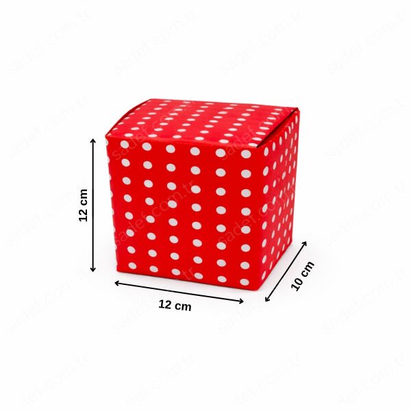 PUANTİYELİ TEKLİ PASTA KUTUSU ( 12X12X10 CM ) 100 AD