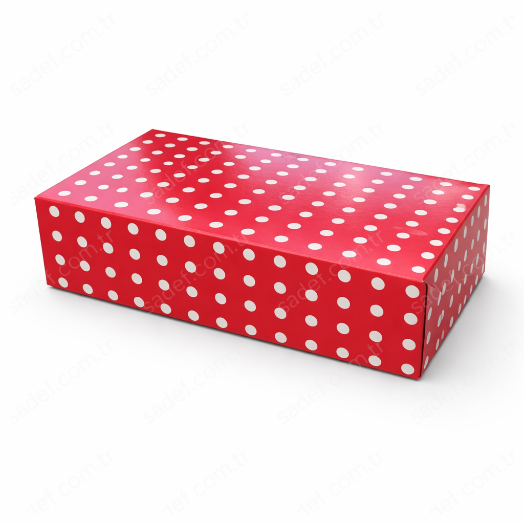 PUANTİYELİ FOLYOLU KURU PASTA KUTUSU 0,5 KG ( 22X12X5 CM ) 100 AD