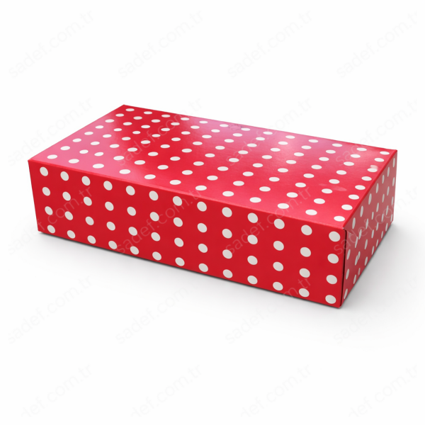 PUANTİYELİ FOLYOLU KURU PASTA KUTUSU 0,5 KG ( 22X12X5 CM ) 100 AD