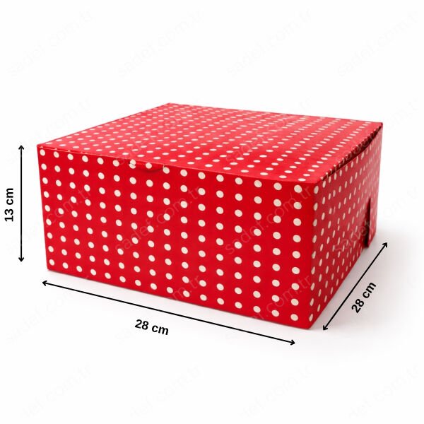 NO:3 KARE TURTA KUTUSU ( 28X28X13 CM ) 50 AD