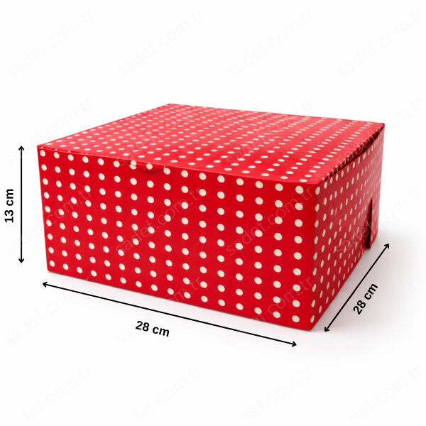 NO:3 KARE TURTA KUTUSU ( 28X28X13 CM ) 50 AD