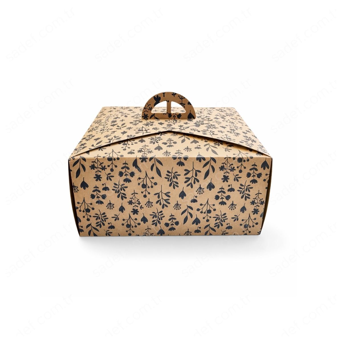 KRAFT SAPLI NO:0 KARE TURTA KUTUSU ( 19X19X13 CM ) 50 AD