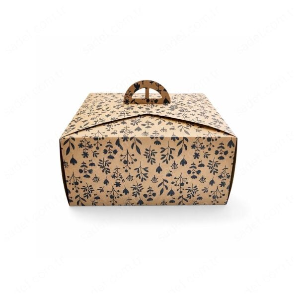 KRAFT SAPLI NO:0 KARE TURTA KUTUSU ( 19X19X13 CM ) 50 AD