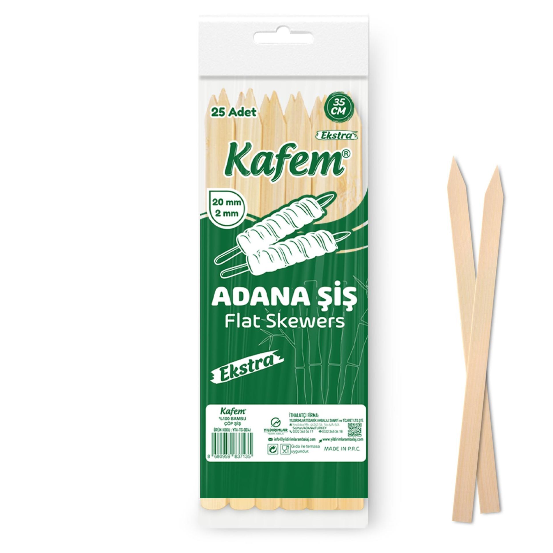 35 CM ADANA ŞİŞ 25 AD X 50 PAKET ( 2 CM EN )