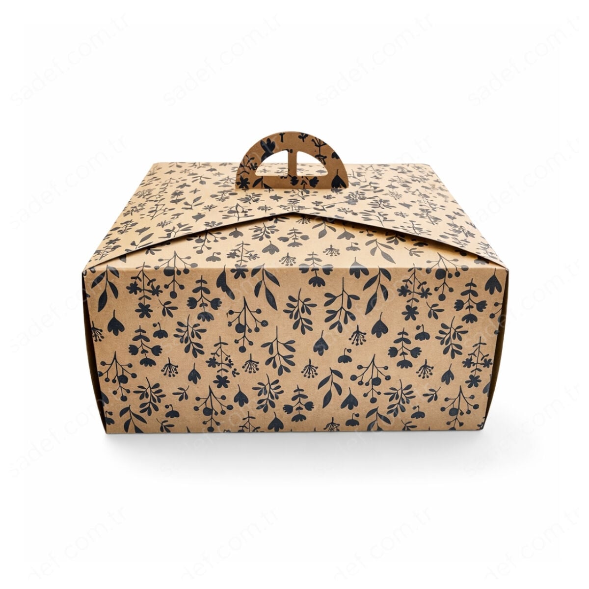 KRAFT SAPLI NO:2 KARE TURTA KUTUSU ( 25X25X13 CM ) 50 AD