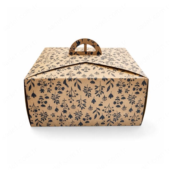 KRAFT SAPLI NO:2 KARE TURTA KUTUSU ( 25X25X13 CM ) 50 AD