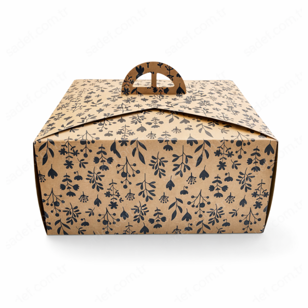 KRAFT SAPLI NO:3 KARE TURTA KUTUSU ( 28X28X13 CM ) 50 AD