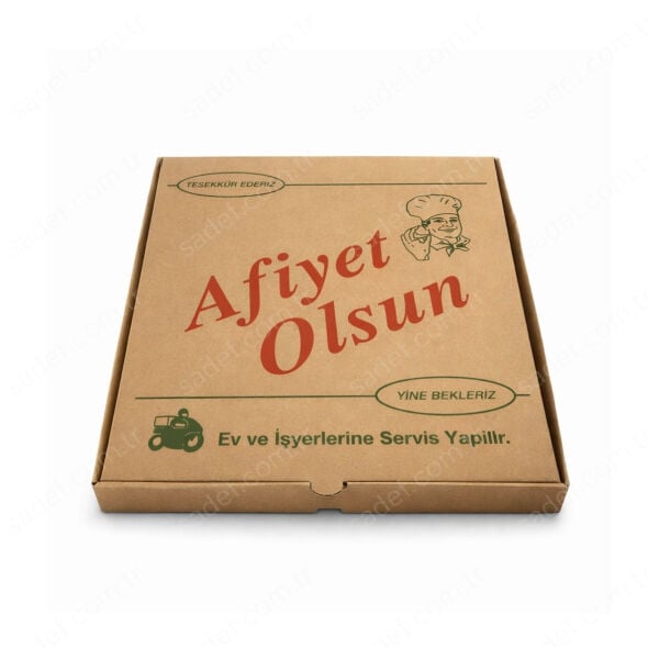 KRAFT OLUKLU 26X26X4 CM PİZZA KUTUSU 100 ADET