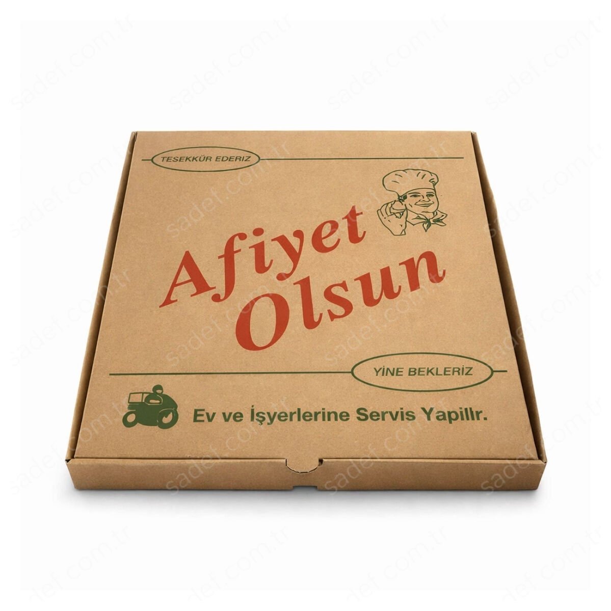 KRAFT OLUKLU 30X30X3,5 CM PİZZA KUTUSU 100 ADET