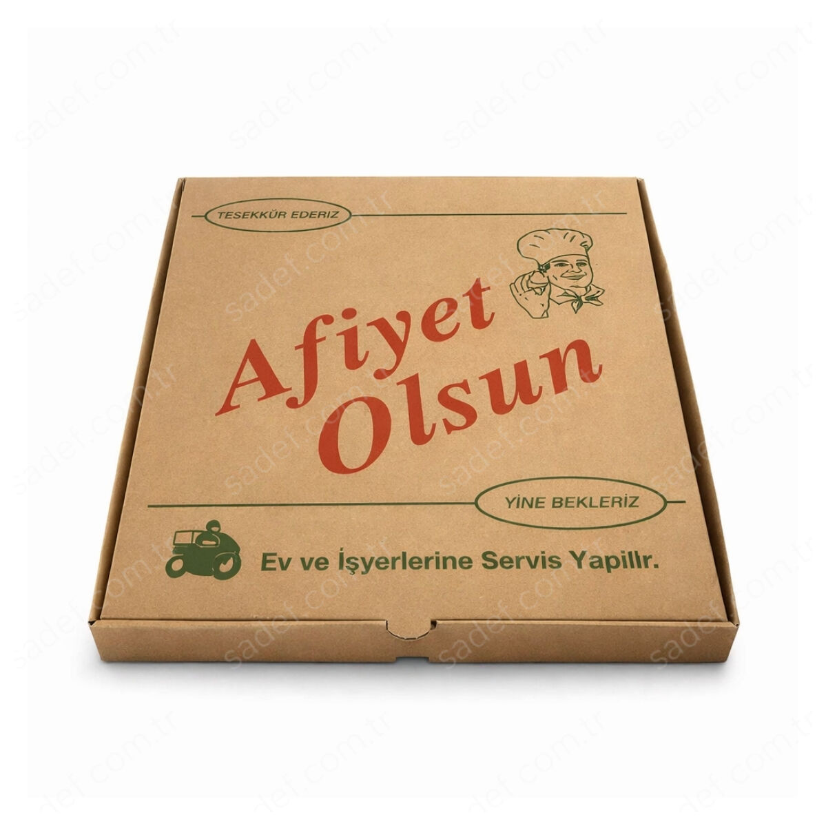 KRAFT OLUKLU 30X30X3,5 CM PİZZA KUTUSU 100 ADET