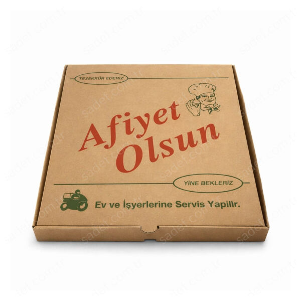 KRAFT OLUKLU 30X30X3,5 CM PİZZA KUTUSU 100 ADET