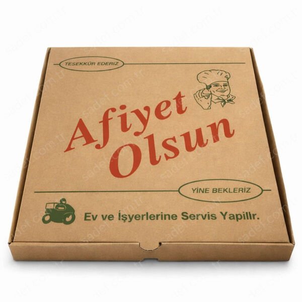 KRAFT OLUKLU 41X41X4 CM PİZZA KUTUSU 50 ADET