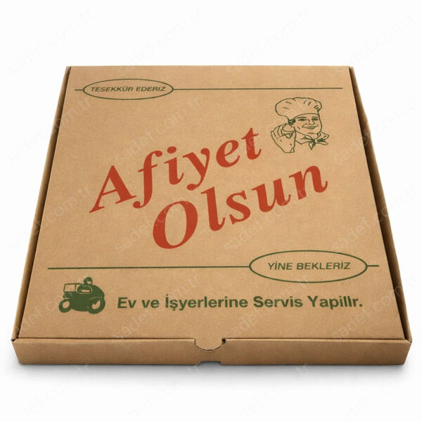 KRAFT OLUKLU 41X41X4 CM PİZZA KUTUSU 50 ADET