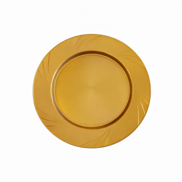 GOLD KRİSTAL TABAK 23 CM 6 ADET X 24 PAKET